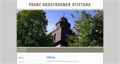 Desktop Screenshot of franz-krautkremer-stiftung.de